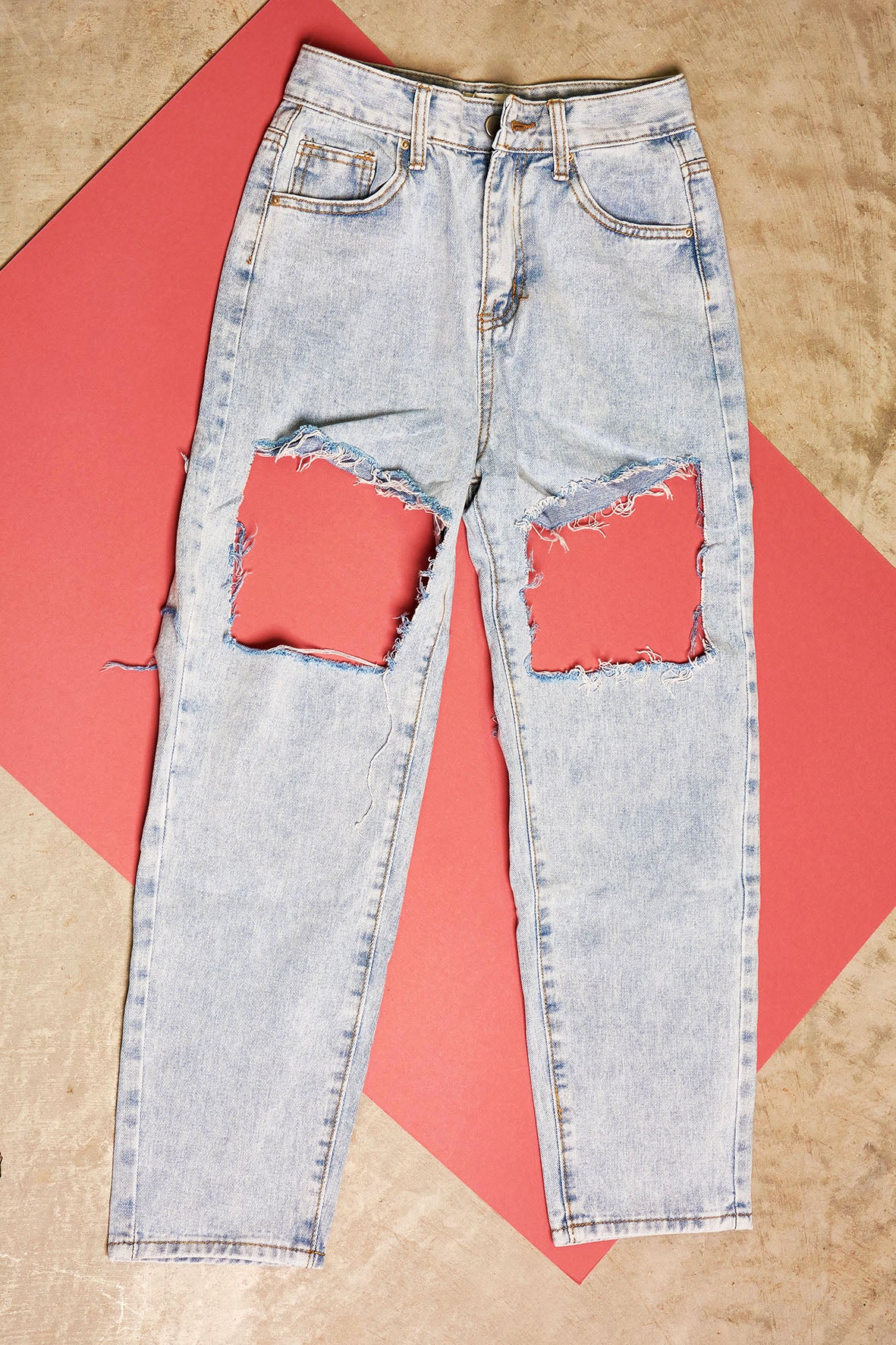 FULL RIPPED JEAN BLUE
