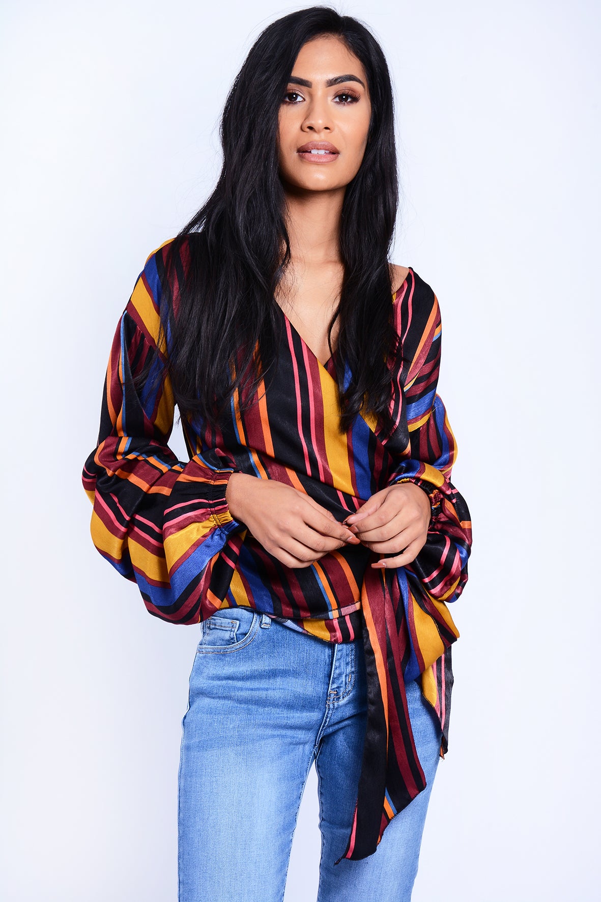 WRAP OVER TOP MULTI COLOUR
