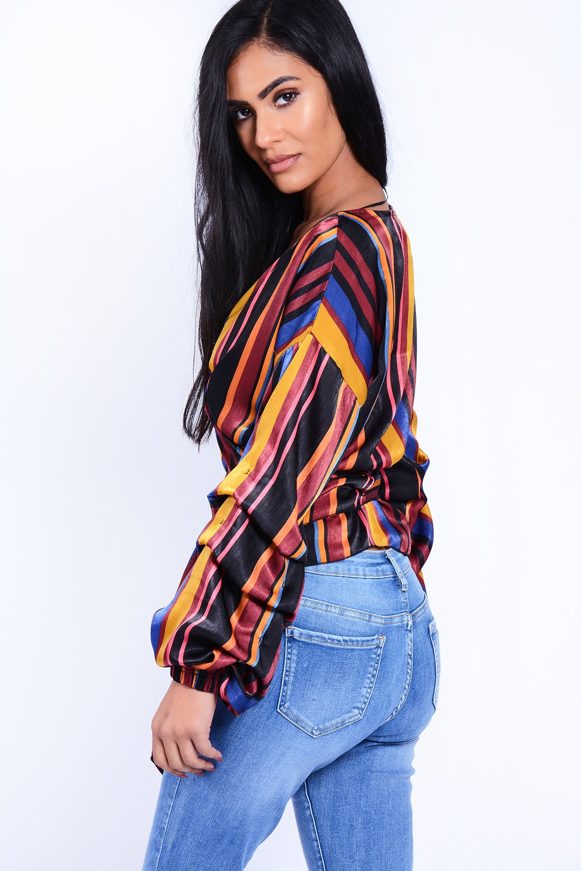 WRAP OVER TOP MULTI COLOUR