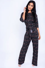 TIE FRONT LOUNG SET FLORAL