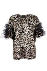 LEOPARD PRINT LOUNGE SET BLACK