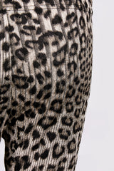 LEOPARD PRINT LOUNGE SET BLACK