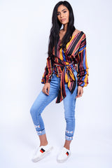 WRAP OVER TOP MULTI COLOUR